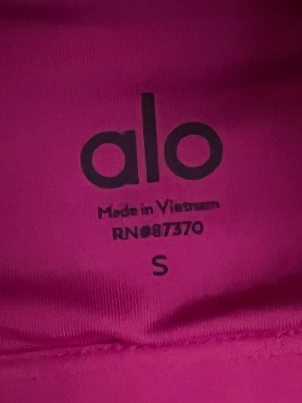 ALO 💓 Goddess Cross Top Halter Crop Tank Magenta Crush Hot Pink S Small